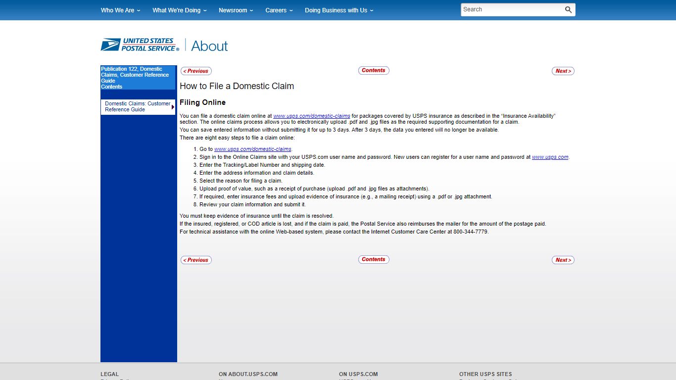 How to File a Domestic Claim - USPS